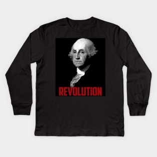 REVOLUTION, BY GEORGE! Kids Long Sleeve T-Shirt